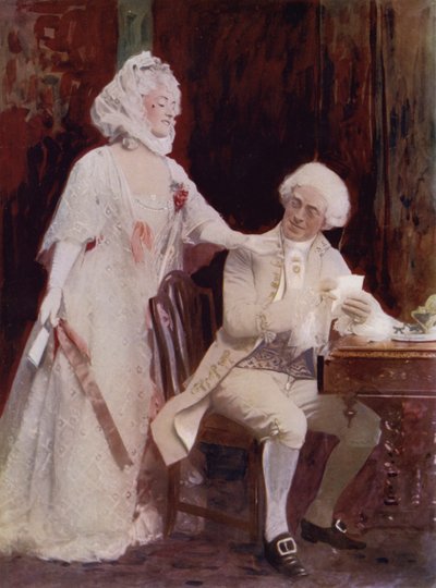 Miss Winifred Emery og hr. Cyril Maude i The School for Scandal (farvefoto) af English Photographer